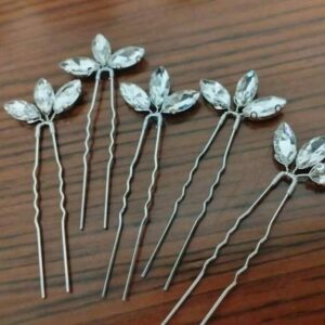 Epingles à cheveux ornées de strass - lot de 5