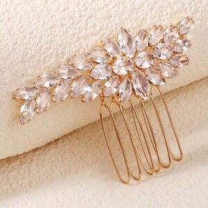 Peigne cheveux strass ( doré )